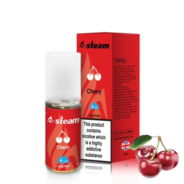 Cherry E Liquid by A-Steam (10 x 10ml)