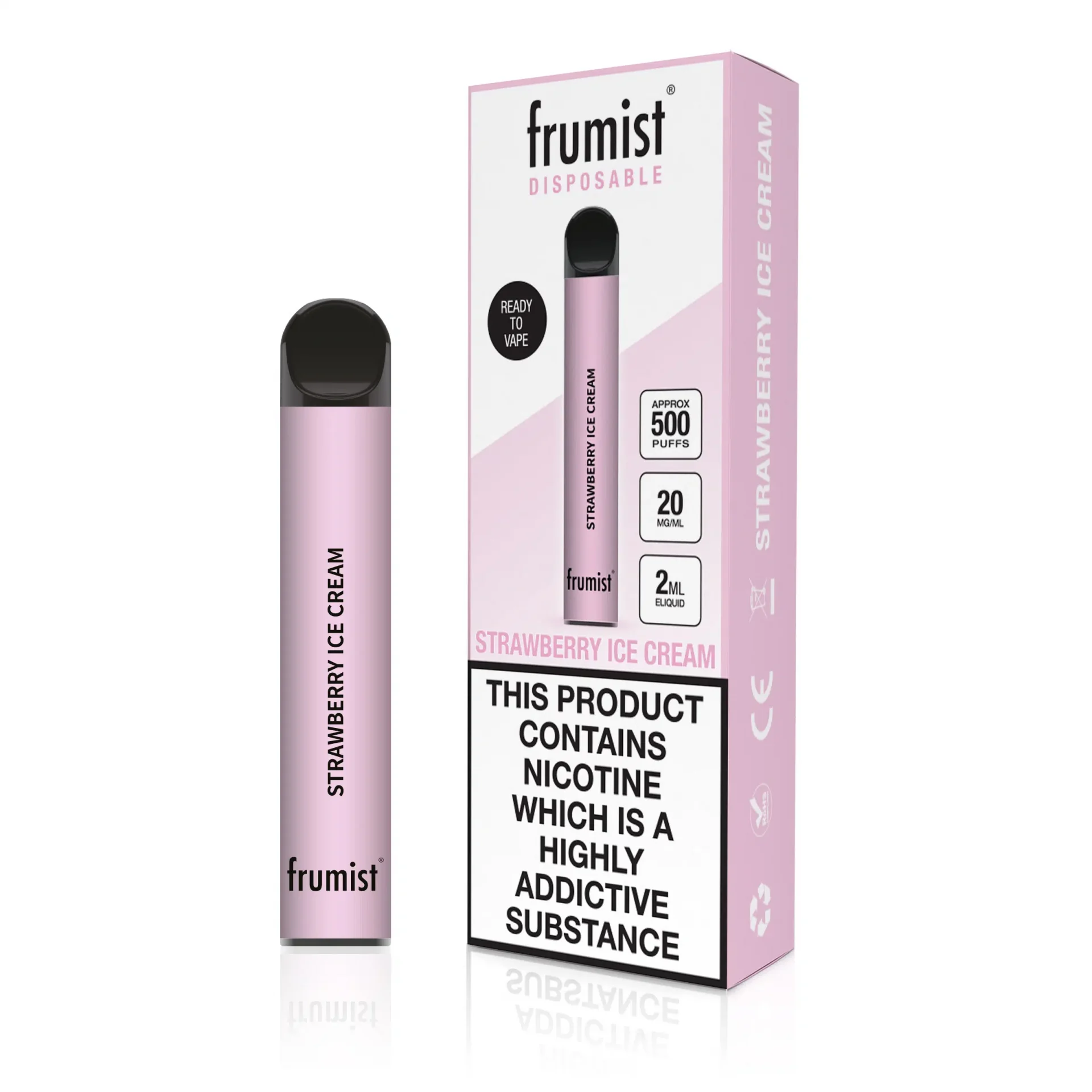 Frumist Raspberry Fizz Disposable Pod Vape Device 500 Puffs EcigstoreUK