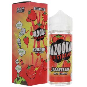Bazooka Sour Straws Strawberry Shortfill E-Liquid 100ml