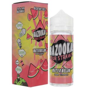 Bazooka Sour Straws Watermelon Shortfill E-Liquid 100ml